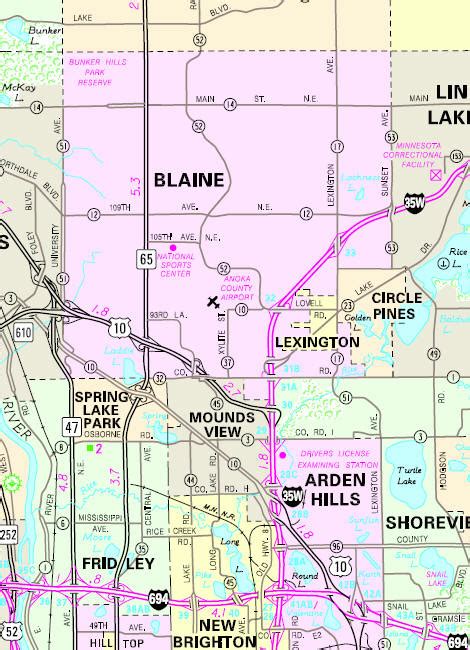 Map Of Blaine Minnesota Tour Map