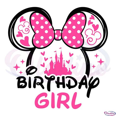 Birthday Girl Minnie Disney Svg Digital File Funny Minnie Mouse Svg
