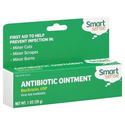 Smart Sense Antibiotic Ointment Bacitracin Usp 1 Oz