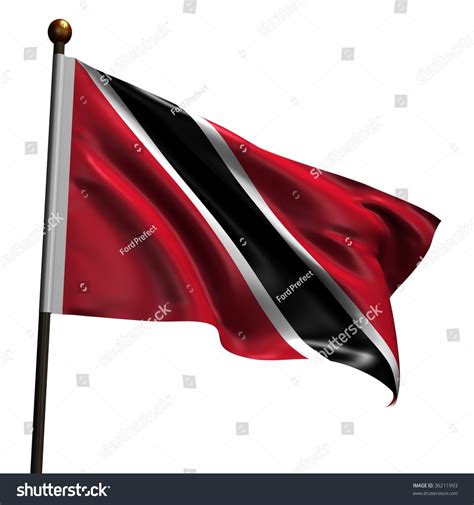 Flag Of Trinidad And Tobago High Resolution 3d Render
