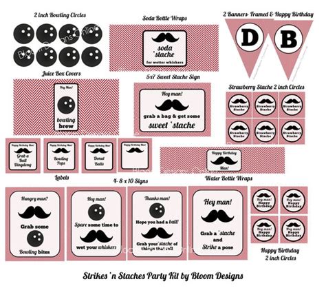 Strikes N Staches Party Kit By Bloom