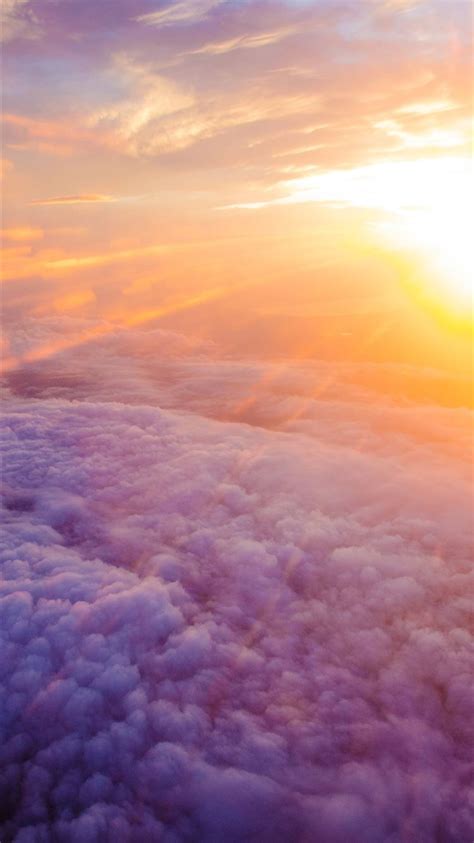 Aerial Photography Of White Clouds And Sunlight Iphone 8 Wallpapers