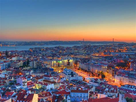Portugal Tourism Skyline Picture Lisbon City Villefranche Sur Mer