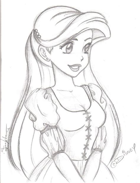 Ariel Sketch By Jupta On Deviantart Disney Drawings Sketches