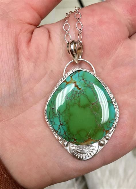 Sterling Silver Kingman Turquoise Necklace With Images Kingman