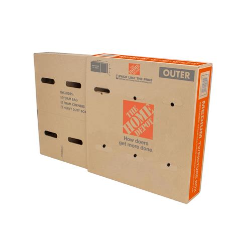 The Home Depot Heavy Duty Medium Adjustable Tv And Picture Moving Box