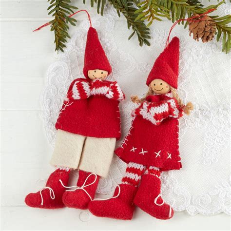 Felt Scandinavian Elf Christmas Ornament Christmas Ornaments