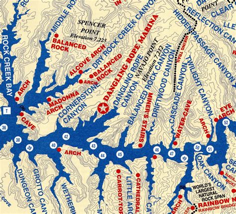 Lake Powell Boating Map
