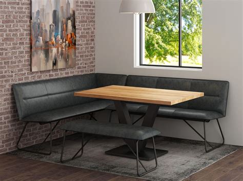 Larson Table & Corner Bench Set in 2020 | Corner dining table, Corner