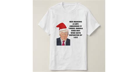 Donald Trump Santa Claus Funny Christmas T Shirt Zazzle