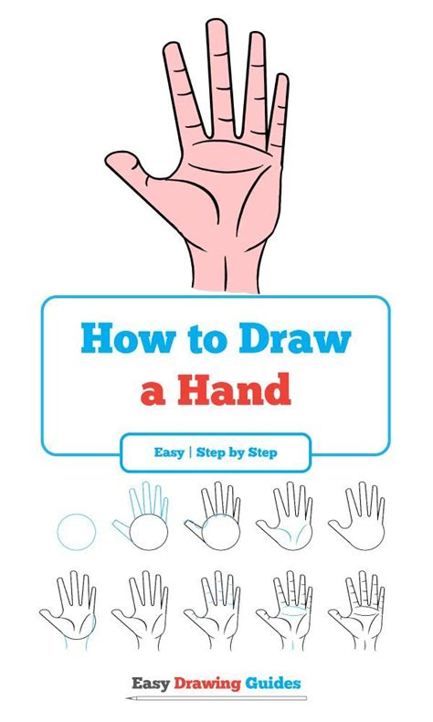 Step By Step How To Draw A Hand At Drawing Tutorials