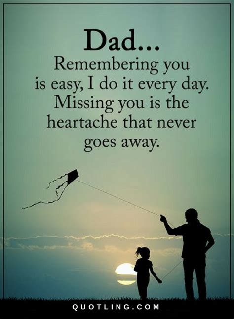 dad remembering you is easy i do it every day missing you is the heartache quotes
