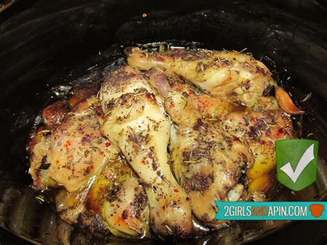 The 20 easiest crock pot chicken dinners we know. Crock Pot GARLIC Chicken Legs | 2 Girls and a Pin