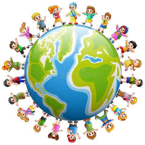 Multicultural Children Of The World Stock Vector Illustration Of