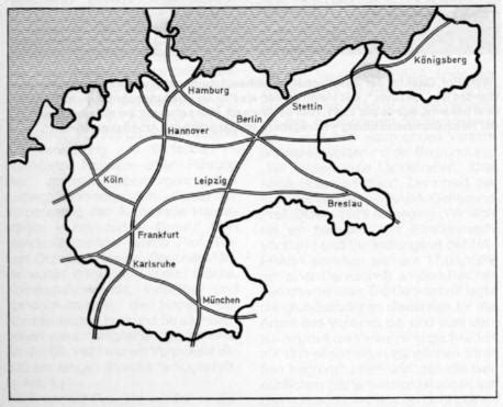 Die karte des deutschen reiches, im maßstab 1:100.000, ist die zweite gesamtdeutsche landkarte, die jemals erschien. 1926 bis 1935 - Autobahnen in Deutschland | Historische ...