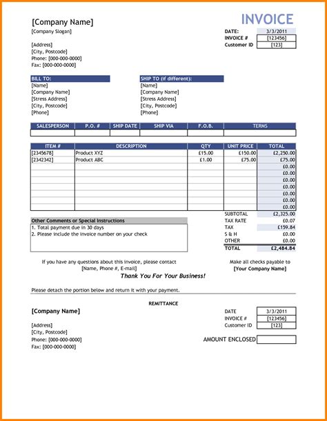 99 Printable Limited Company Invoice Template Uk In Photoshop For