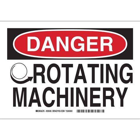 Brady Part 87670 Danger Rotating Machinery Sign Bradycanadaca