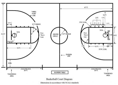 Professional nba and college basketball court is 94 feet (29 m) by 50 feet (15 m). Tips to Make Your Own Basketball Court Stencils, Layouts, & Dimensions