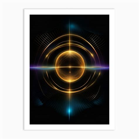 Abstract Golden Circle Art Print By Noctarian Fy