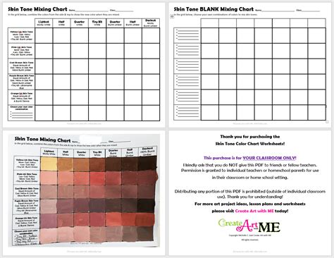 Skin Color Mixing Chart Pdf