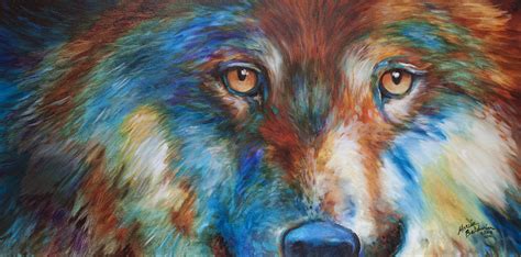 Wolf Abstract 3618 Painting By Marcia Baldwin Fine Art America