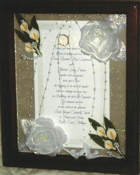 Personalized wedding shadow box Design 4, made by Jeri Noneman