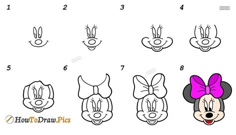 How To Draw Minnie Mouse Easy Drawing Tutorial For Kids Images And