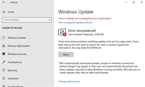 Get Help With Windows 10 Update Error Lates Windows 10 Update