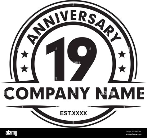 19th Anniversary Stock Vector Images Alamy