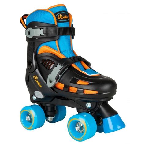 Rookie Adjustable Duo Blue Orange Quad Roller Skates Uk
