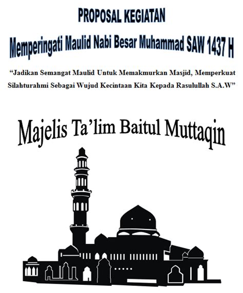 Proposal Maulid Nabi Muhammad 1437 H Fantastic Blue