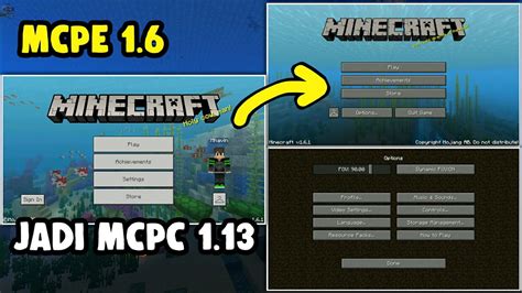Cara Ini Membuat Mcpe Seperti Mcpc 113 Minecraft Be Indonesia Youtube