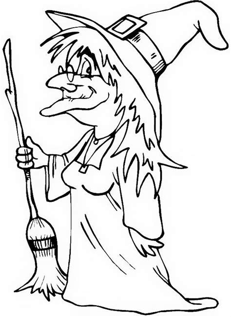Dessin Sorcière Witch Coloring Pages Witch Coloring Page Halloween