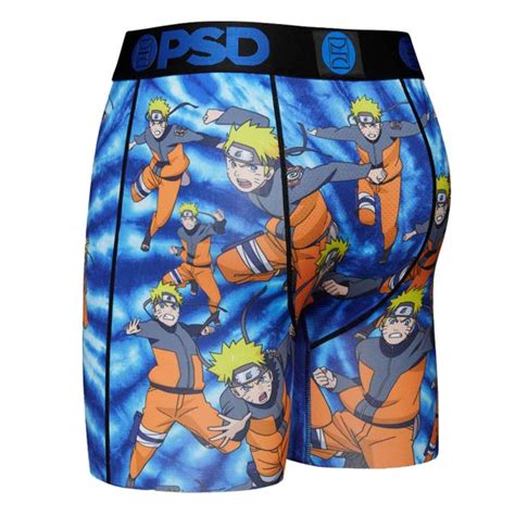 X Naruto Tie Dye Clone Jutsu Blue Boxer Brief Underwear Blue