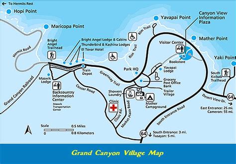 Grand Canyon South Rim Map Black Sea Map