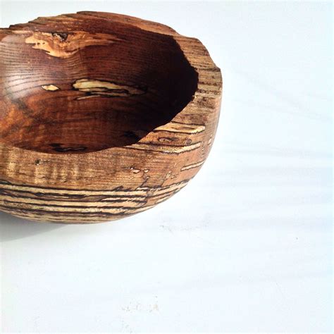 Spalted Oak Bowl With A Natural Split Edge Bowl Wood Turning Oak