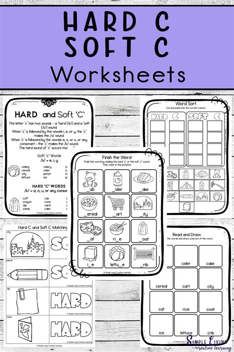 Hard C And Soft C Worksheets Simple Living Creative Learning