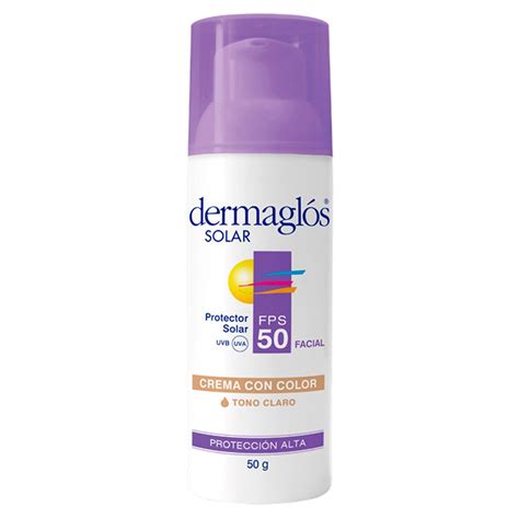 Dermaglós Protector Solar Fps50 Facial Crema Color X 50 Gramos