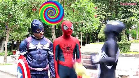 Spiderman And Captain America Get Hypnotized By Venom Funny Superhero