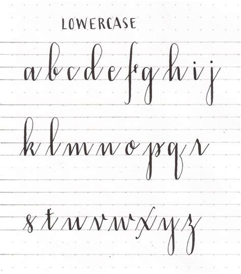 Learn Lowercase Alphabet Modern Calligraphy Basics Doodle Art For