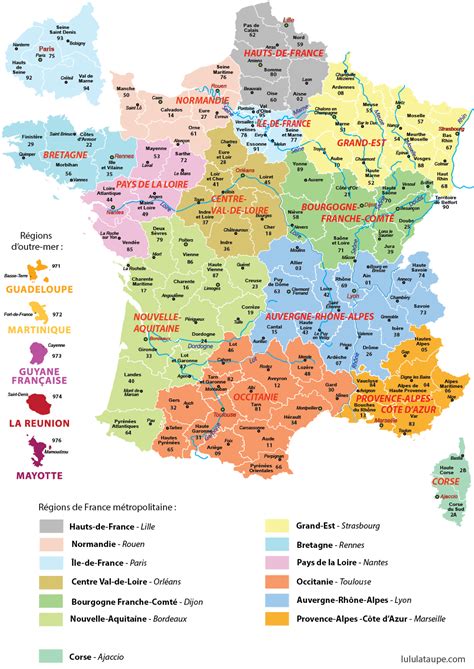 carte du département 34 - Les departements de France