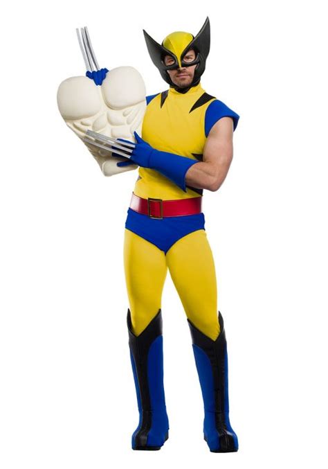 Charades Premium Marvel Wolverine Plus Size Mens Costume Athletic For