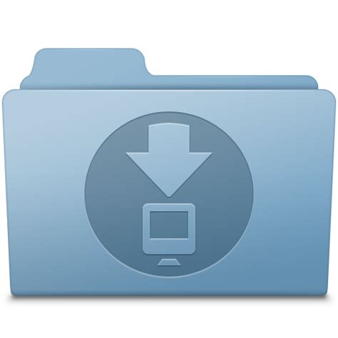 Try to search more transparent images related to folder icon png |. Downloads Folder Blue Icon | Smooth Leopard Iconset | McDo ...