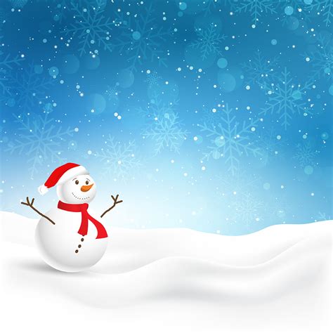 Christmas Background With Cute Snowman 209861 Vector Art At Vecteezy