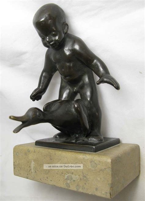 Jakob Ludwig Schmitt Bronze Figur Skulptur G Nsef Nger Junge Mit