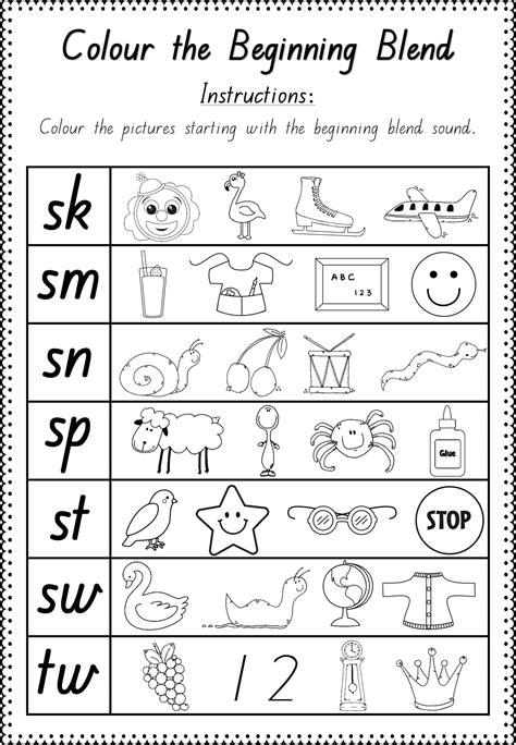 Blending Worksheets For Kindergarten