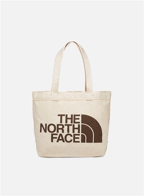The North Face Cotton Tote Bag Weimaraner Brown Large Logo Print