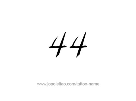 Forty Four 44 Number Tattoo Designs Tattoos With Names