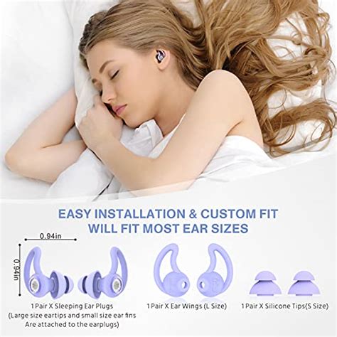 Ear Plugs For Sleeping Hearprotek 30db Noise Reduction Sound Blocking Earplugs With Silicone