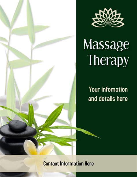 Copy Of Massage Therapy Flyer Postermywall